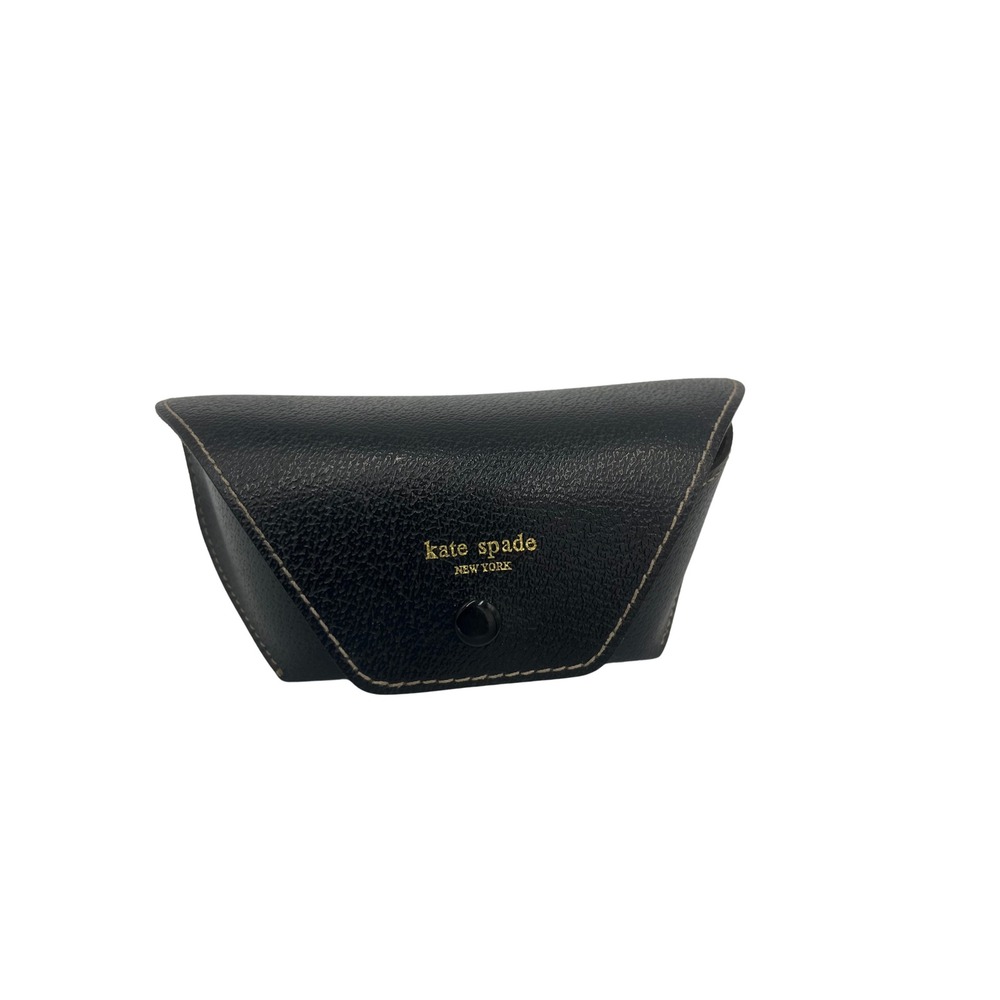 Kate Spade New York Women Black Oval Sunglasses with Pebbled Hard Case L1RWPW